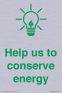 Help us to conserve energy 